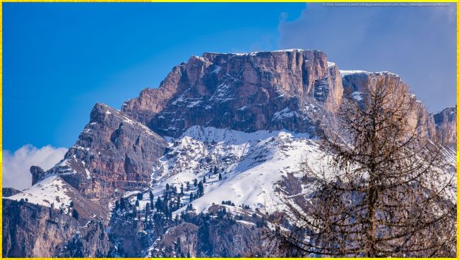 Parete del Meisules nel Gruppo del Sella dal Col Raiser